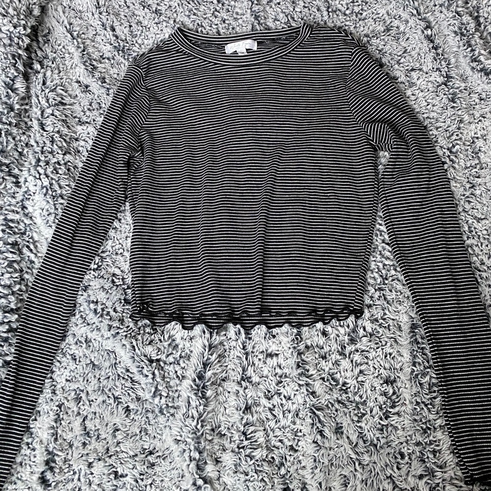 Longsleeve stripe crop top